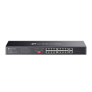 Omada Unmanaged 18-Port Gigabit Rackmount PoE Switch with 16-Port PoE+, DS1018GMP