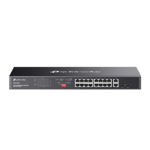 Omada Unmanaged 18-Port Gigabit Rackmount PoE Switch with 16-Port PoE+, DS1018GMP