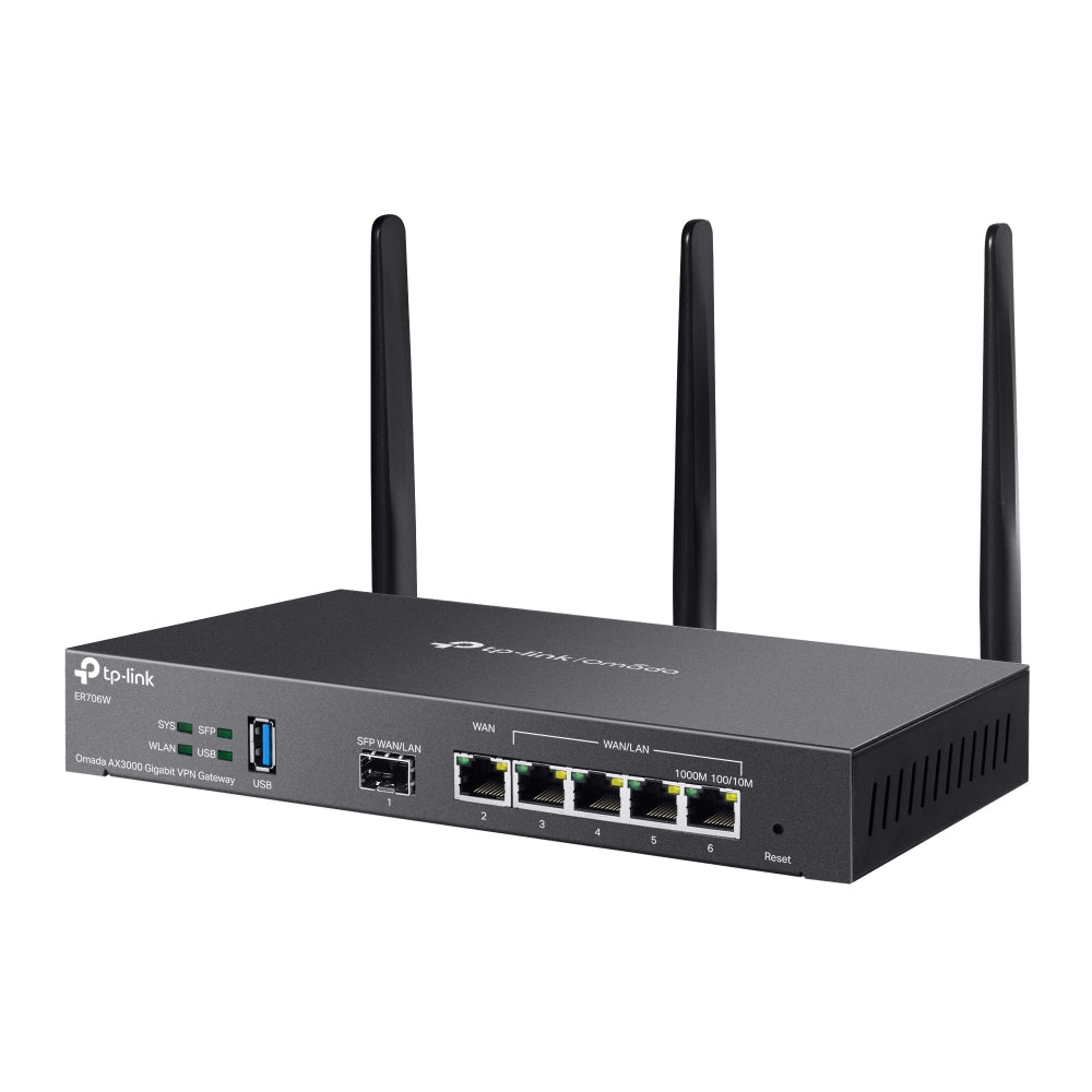 Omada AX3000 Dual Band Wi-Fi 6 Gigabit VPN Router, ER706W